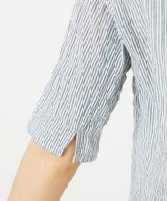 NHBJC81200 GIANNI LO GIUDICE(小さいサイズ)(メゾン ドゥ サンク) オーガニックコットン半袖ブラウス ストライプ