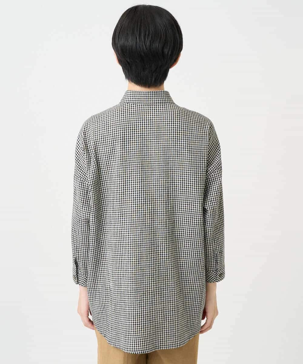 NHBJC90270 GIANNI LO GIUDICE(小さいサイズ)(メゾン ドゥ サンク) コットンリネンブラウス ギンガムチェック