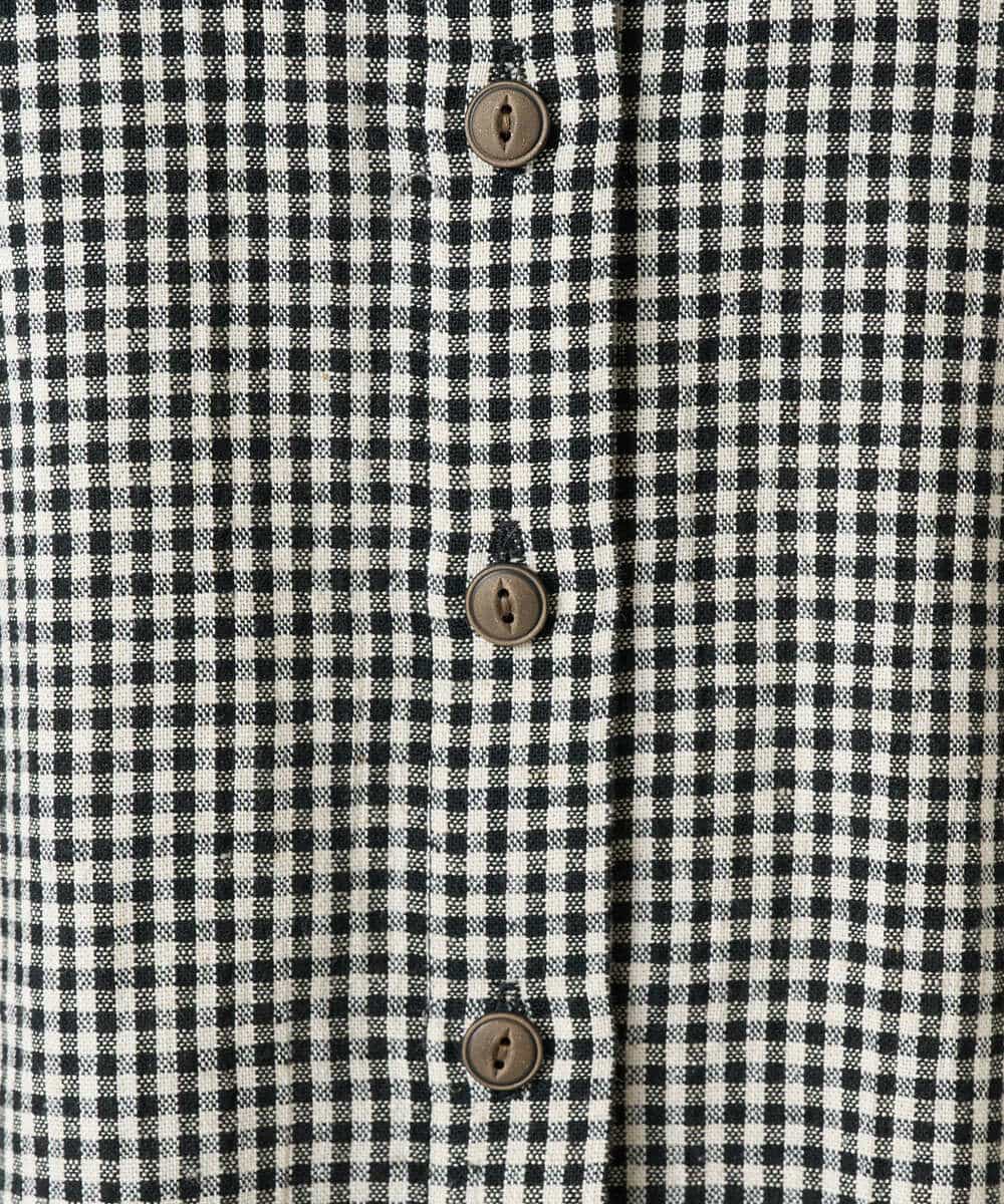 NHBJC90270 GIANNI LO GIUDICE(小さいサイズ)(メゾン ドゥ サンク) コットンリネンブラウス ギンガムチェック