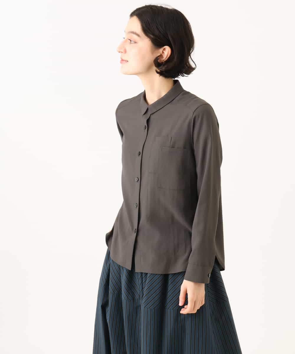 NHBJD12230 GIANNI LO GIUDICE(小さいサイズ)(メゾン ドゥ サンク) [日本製]マルチファンクションシャツブラウス ホワイト