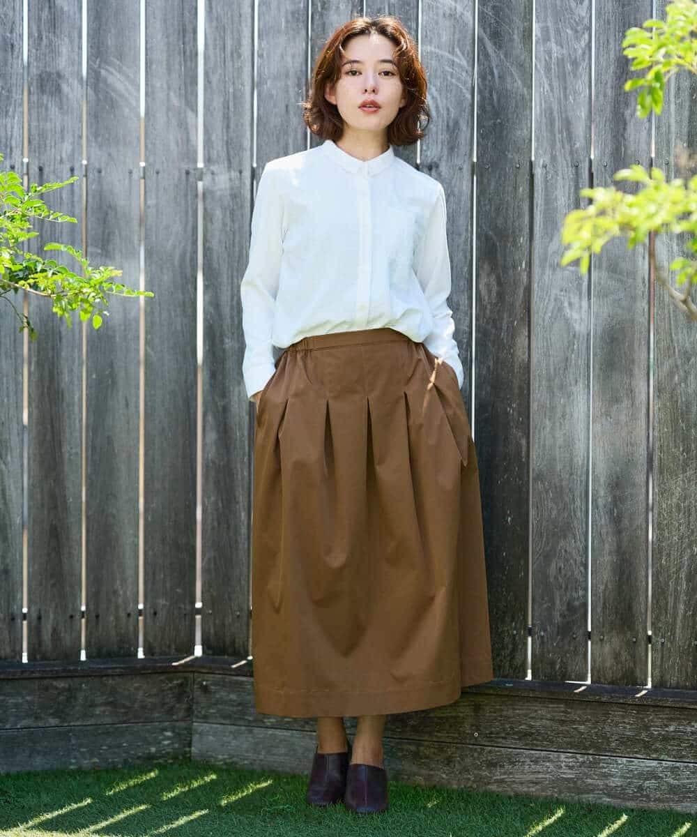 NHBJD12230 GIANNI LO GIUDICE(小さいサイズ)(メゾン ドゥ サンク) [日本製]マルチファンクションシャツブラウス ホワイト