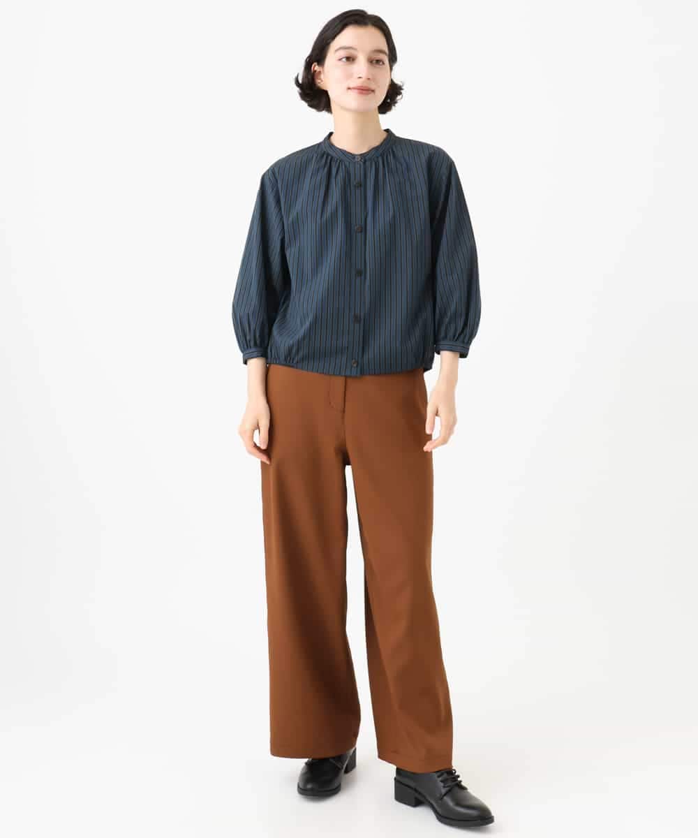 NHBJD16260 GIANNI LO GIUDICE(小さいサイズ)(メゾン ドゥ サンク) レジメンストライプブラウス ベージュ