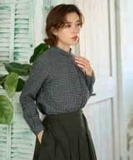 NHBJD19290 GIANNI LO GIUDICE(小さいサイズ)(メゾン ドゥ サンク) [日本製]コットンウールギンガムチェックシャツ ブラック