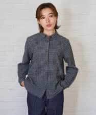 NHBJD19290 GIANNI LO GIUDICE(小さいサイズ)(メゾン ドゥ サンク) [日本製]コットンウールギンガムチェックシャツ ブラック