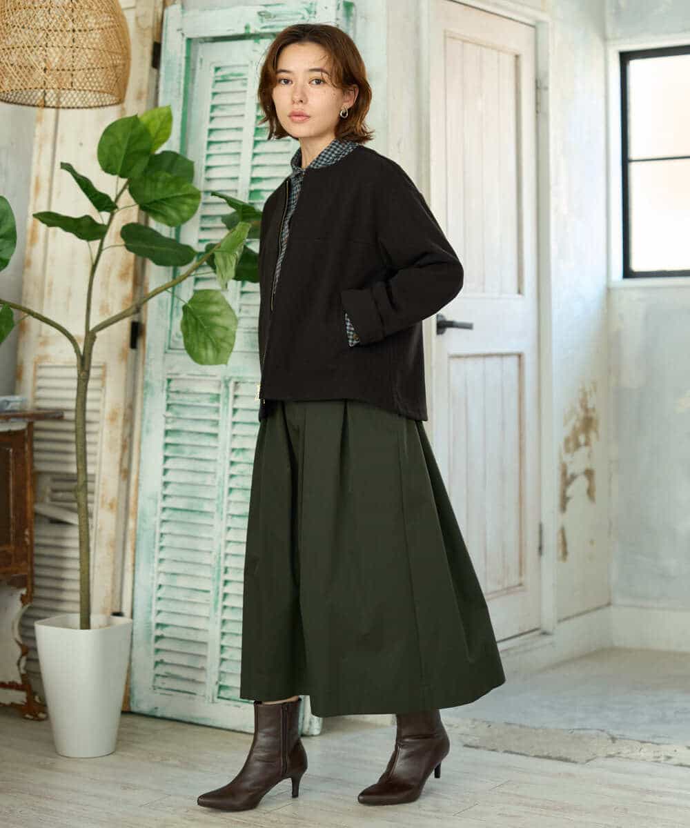 NHBJD19290 GIANNI LO GIUDICE(小さいサイズ)(メゾン ドゥ サンク) [日本製]コットンウールギンガムチェックシャツ ブラック