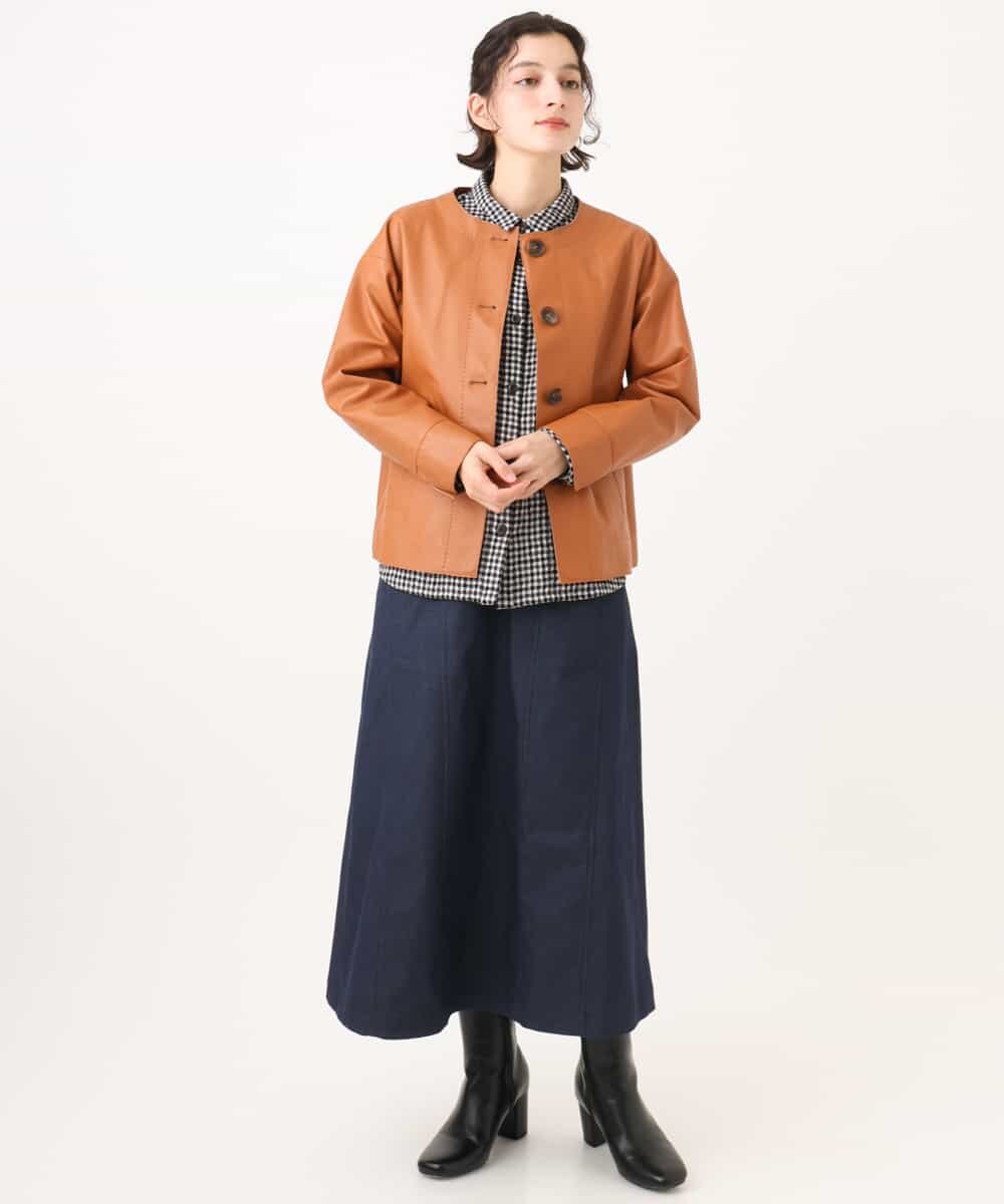NHBJD19290 GIANNI LO GIUDICE(小さいサイズ)(メゾン ドゥ サンク) [日本製]コットンウールギンガムチェックシャツ ブラック