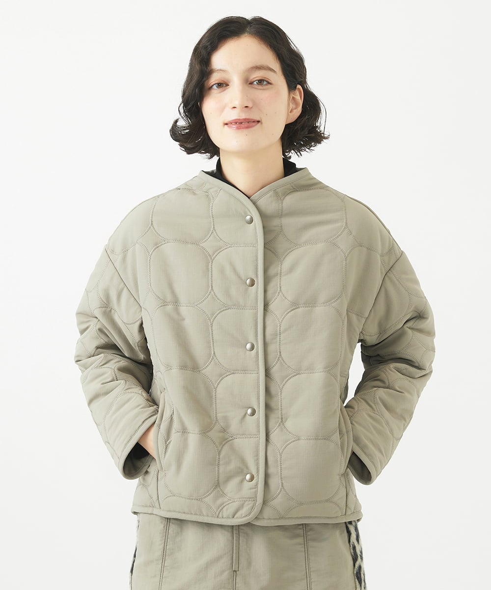 ブルゾン ジャンバー 「nmtc +」shirring nylon zip up hoodie