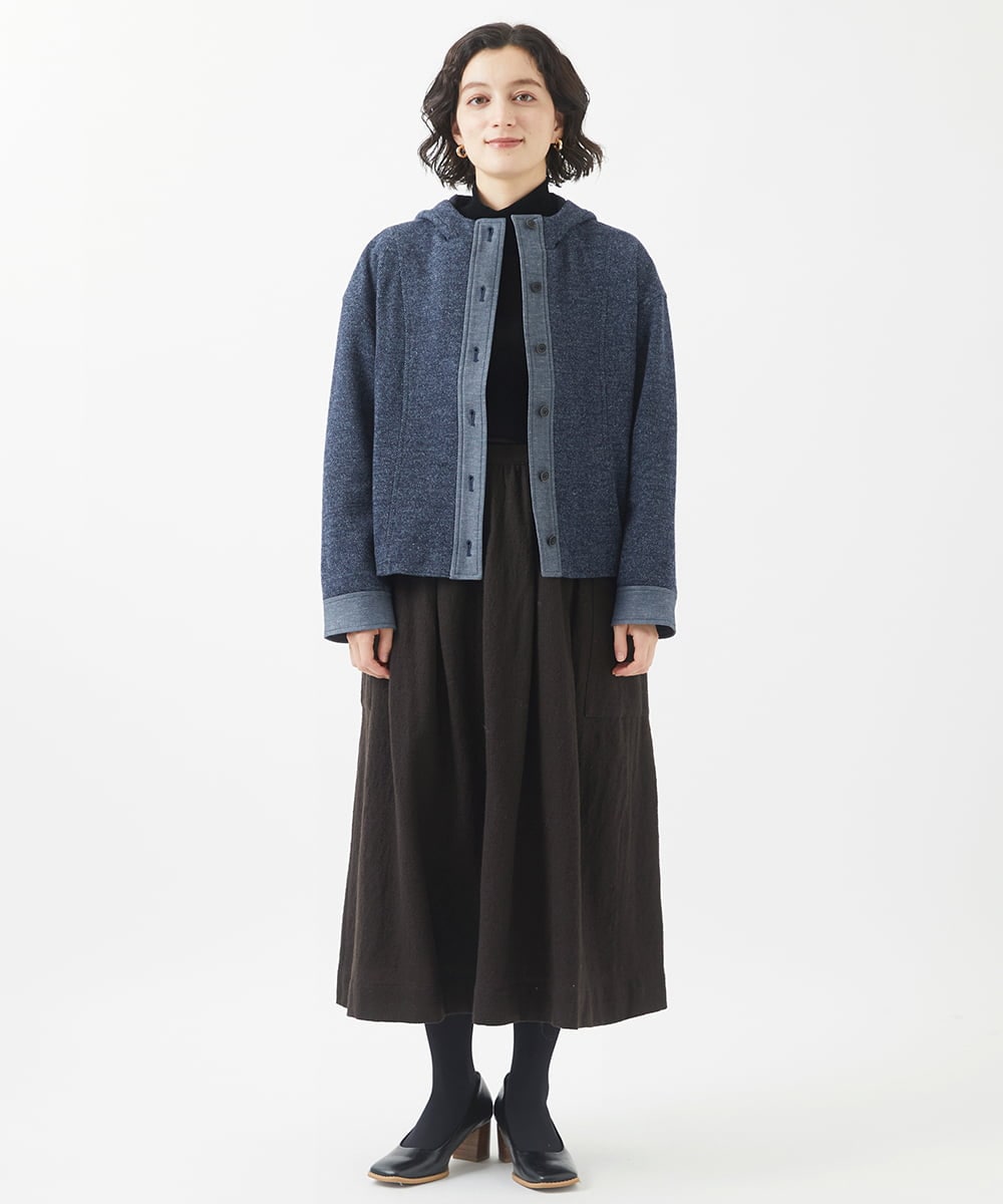 NHDAB40490 GIANNI LO GIUDICE(小さいサイズ)(メゾン ドゥ サンク) デニムライクジャージージャケット ネイビー