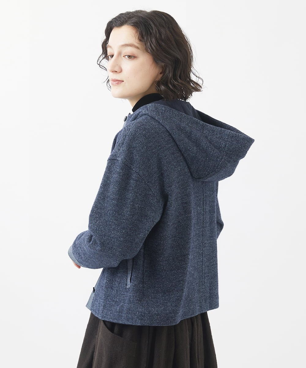 NHDAB40490 GIANNI LO GIUDICE(小さいサイズ)(メゾン ドゥ サンク) デニムライクジャージージャケット ネイビー