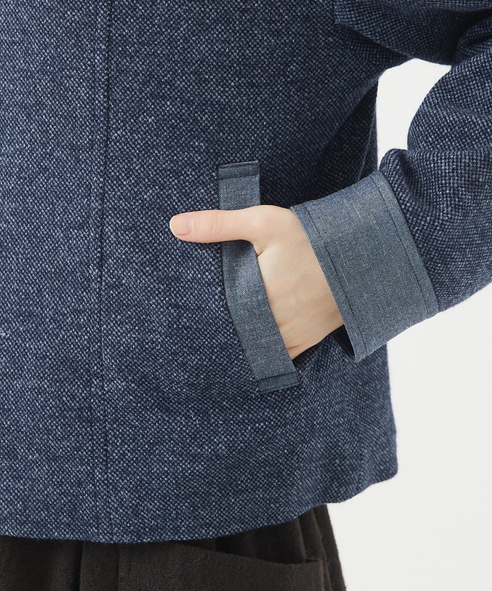 NHDAB40490 GIANNI LO GIUDICE(小さいサイズ)(メゾン ドゥ サンク) デニムライクジャージージャケット ネイビー