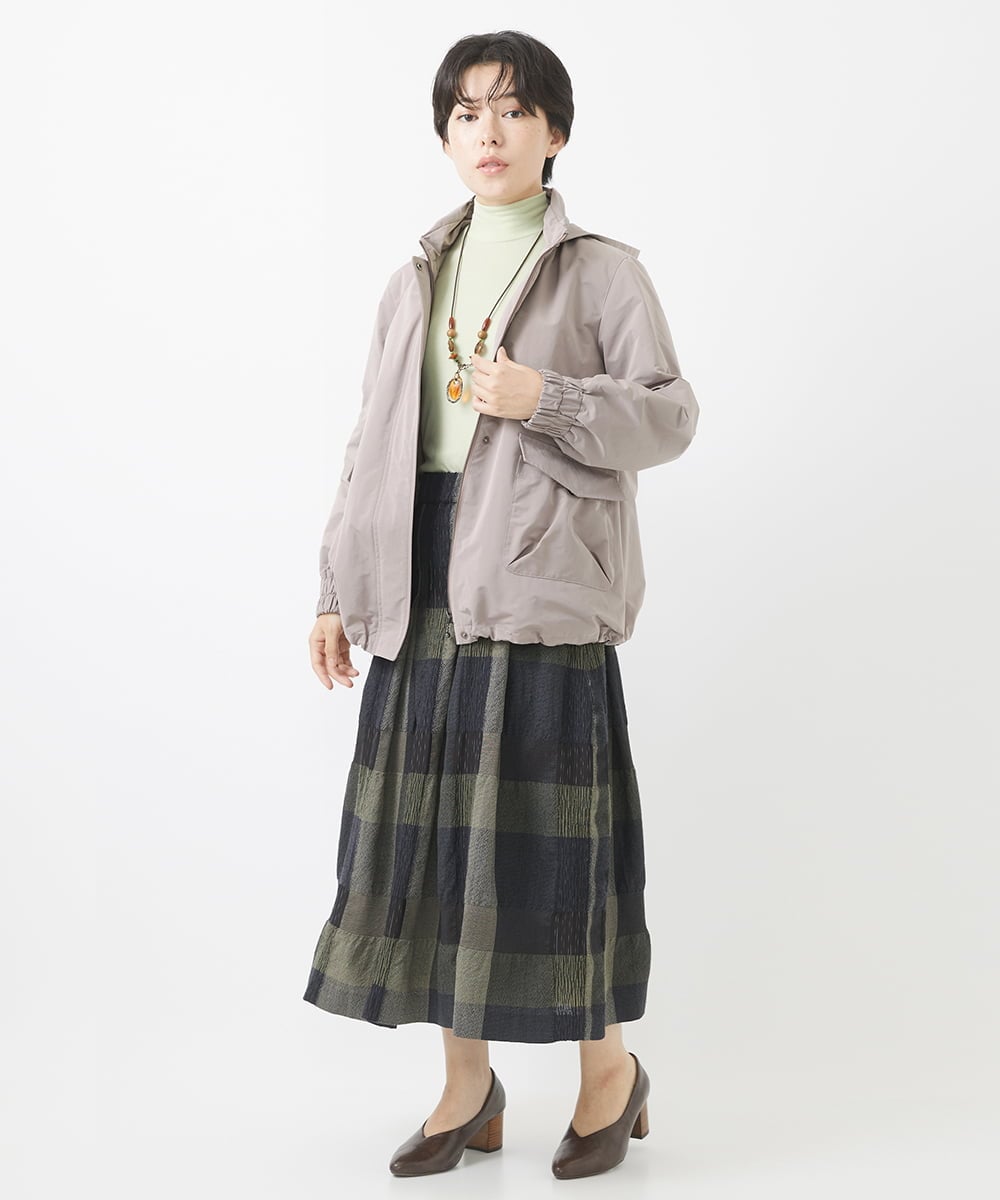 NHDAC82460 GIANNI LO GIUDICE(小さいサイズ)(メゾン ドゥ サンク) メモリータスランカラーダウンブルゾン グレージュ