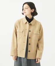 NHDAC88390 GIANNI LO GIUDICE(小さいサイズ)(メゾン ドゥ サンク) [セットアップ対応]圧縮ジャージーブルゾン ベージュ