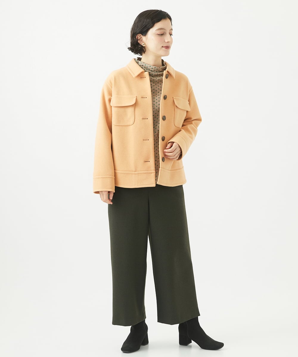 NHDAC88390 GIANNI LO GIUDICE(小さいサイズ)(メゾン ドゥ サンク) [セットアップ対応]圧縮ジャージーブルゾン ベージュ