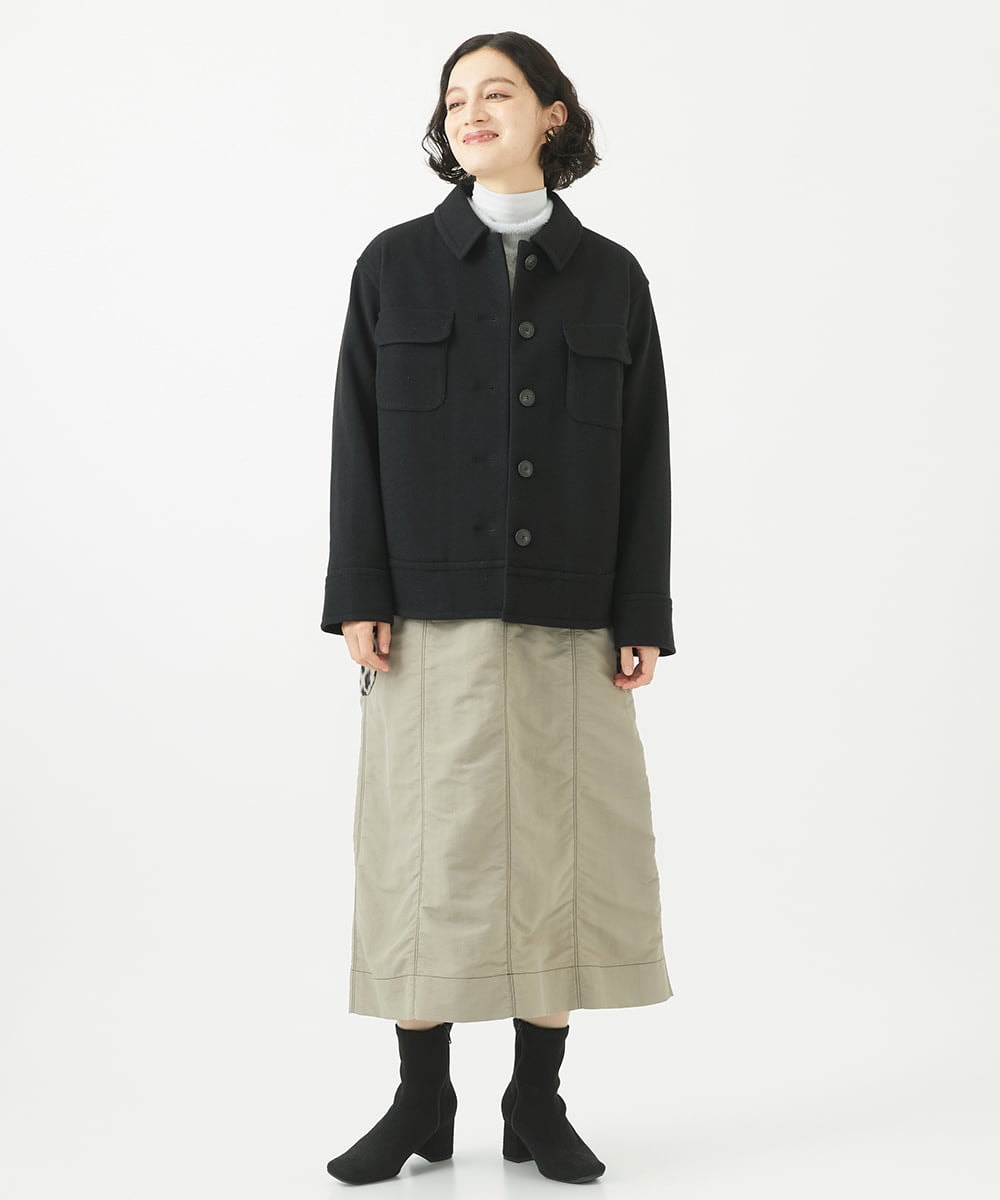 NHDAC88390 GIANNI LO GIUDICE(小さいサイズ)(メゾン ドゥ サンク) [セットアップ対応]圧縮ジャージーブルゾン ベージュ