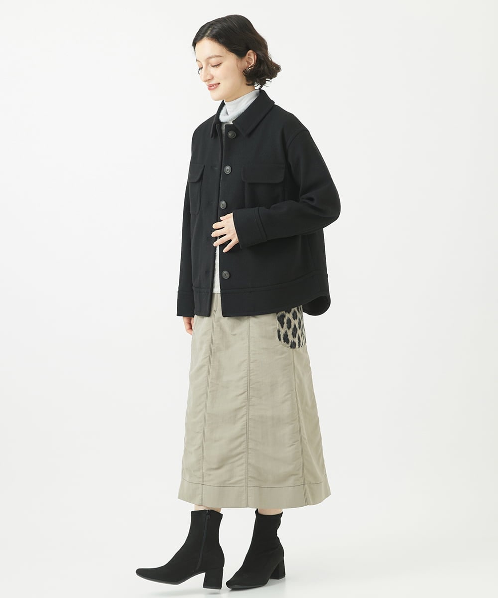 NHDAC88390 GIANNI LO GIUDICE(小さいサイズ)(メゾン ドゥ サンク) [セットアップ対応]圧縮ジャージーブルゾン ベージュ