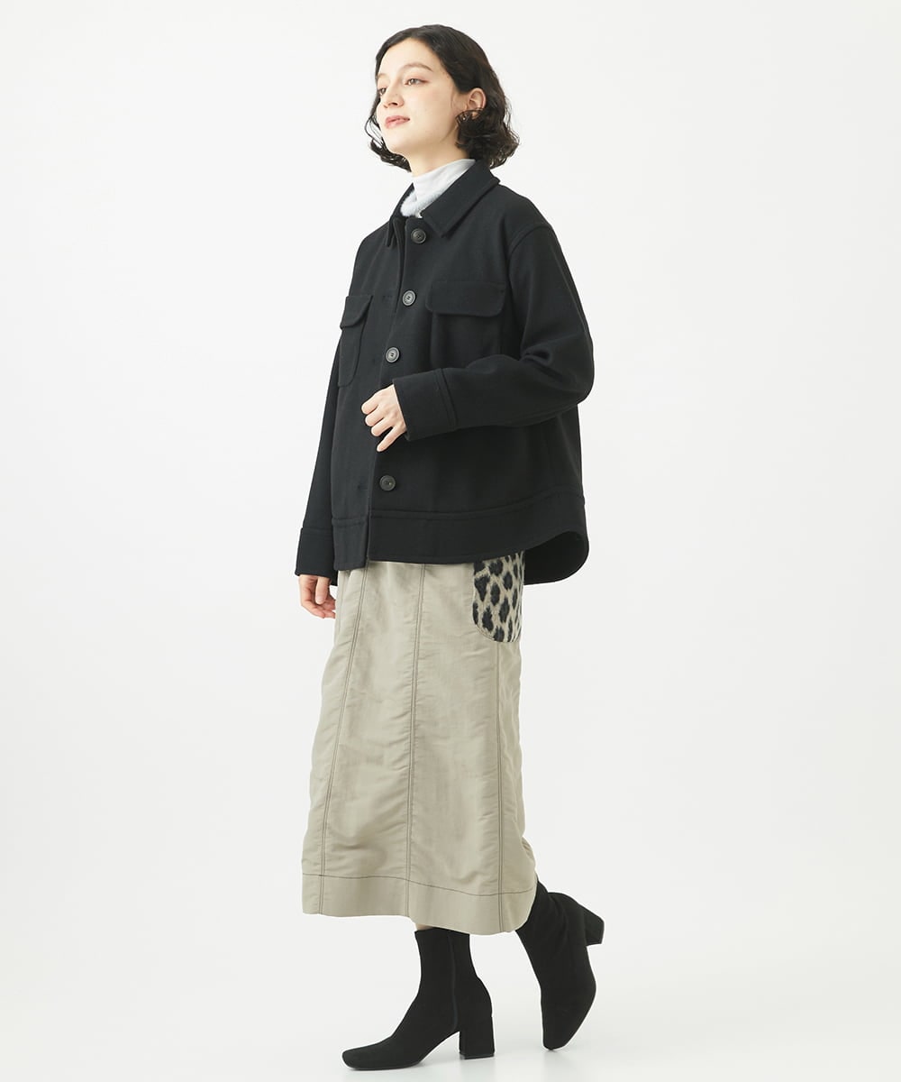 NHDAC88390 GIANNI LO GIUDICE(小さいサイズ)(メゾン ドゥ サンク) [セットアップ対応]圧縮ジャージーブルゾン ベージュ