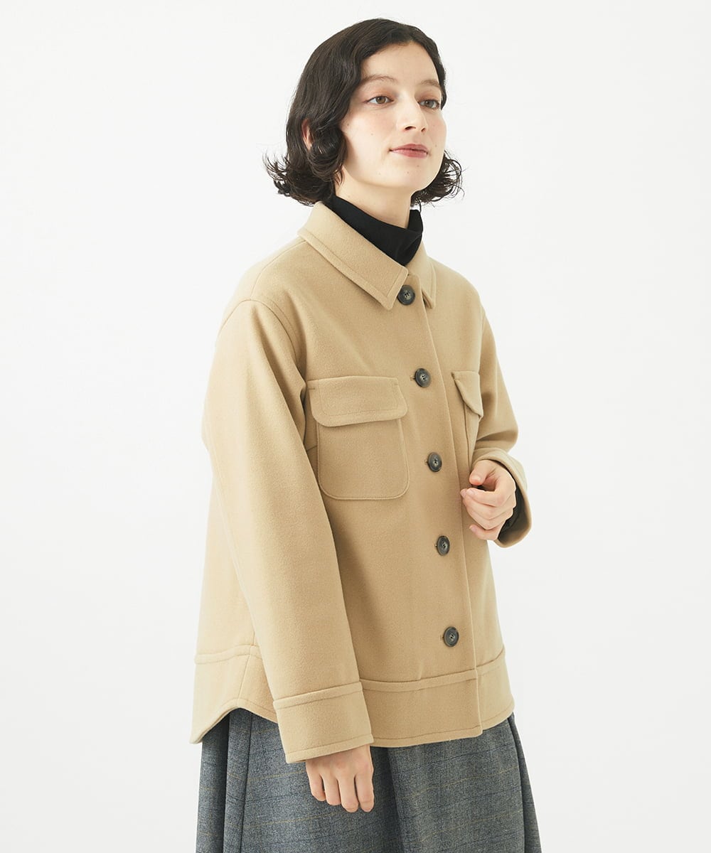 NHDAC88390 GIANNI LO GIUDICE(小さいサイズ)(メゾン ドゥ サンク) [セットアップ対応]圧縮ジャージーブルゾン ベージュ