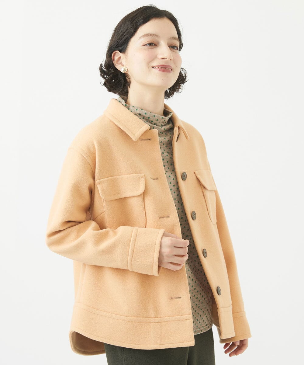 NHDAC88390 GIANNI LO GIUDICE(小さいサイズ)(メゾン ドゥ サンク) [セットアップ対応]圧縮ジャージーブルゾン ベージュ