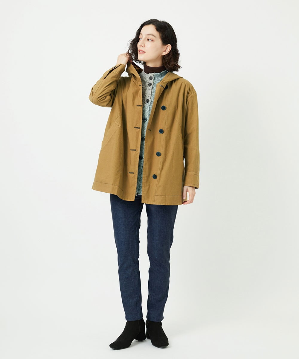 NHDAD01490 GIANNI LO GIUDICE(小さいサイズ)(メゾン ドゥ サンク) コットンタイプライターフーディージャケット ベージュ