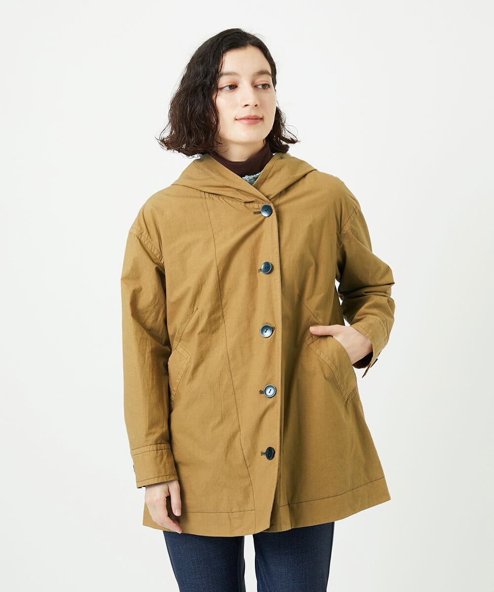 NHDAD01490 GIANNI LO GIUDICE(小さいサイズ)(メゾン ドゥ サンク) コットンタイプライターフーディージャケット ベージュ