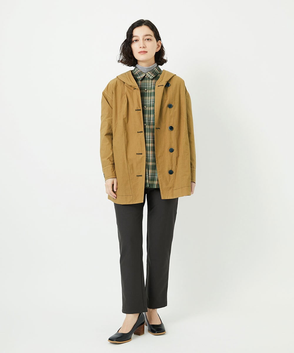 NHDAD01490 GIANNI LO GIUDICE(小さいサイズ)(メゾン ドゥ サンク) コットンタイプライターフーディージャケット ベージュ