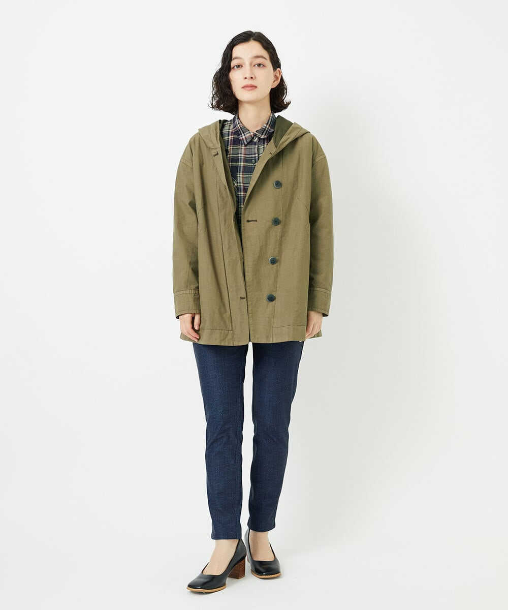 NHDAD01490 GIANNI LO GIUDICE(小さいサイズ)(メゾン ドゥ サンク) コットンタイプライターフーディージャケット ベージュ