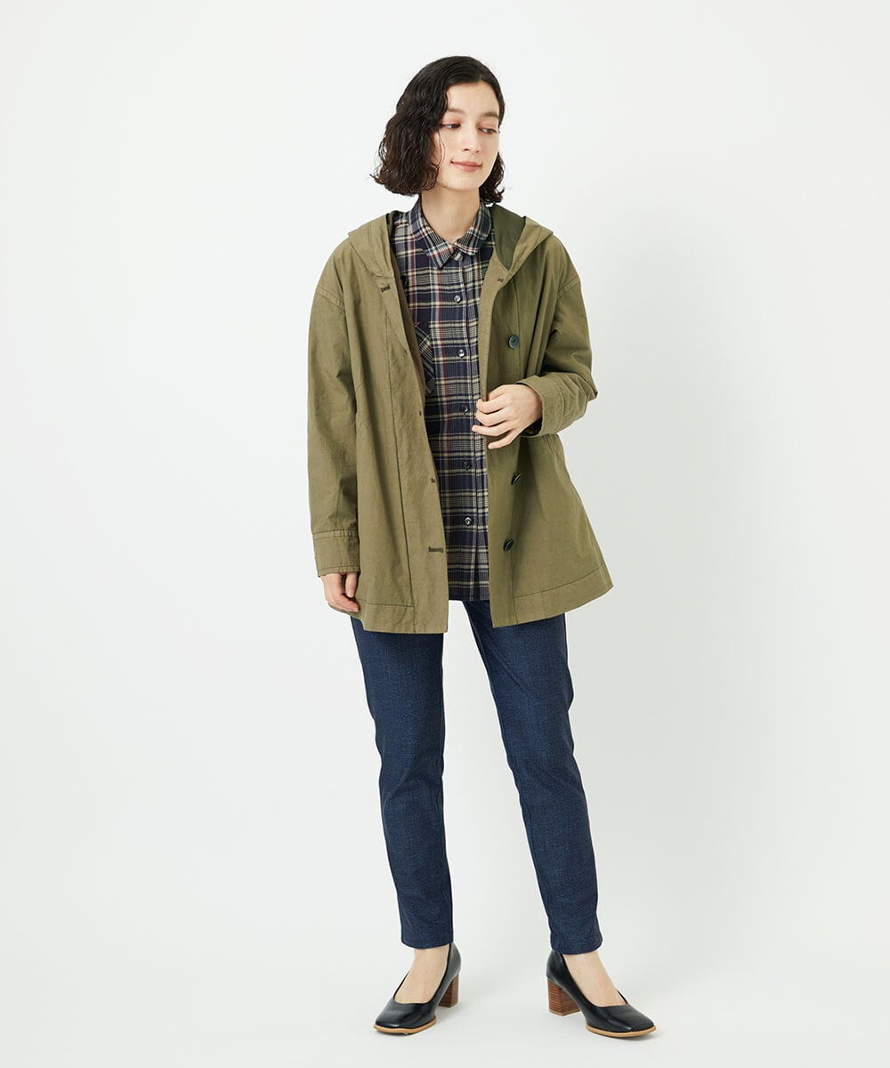 NHDAD01490 GIANNI LO GIUDICE(小さいサイズ)(メゾン ドゥ サンク) コットンタイプライターフーディージャケット ベージュ