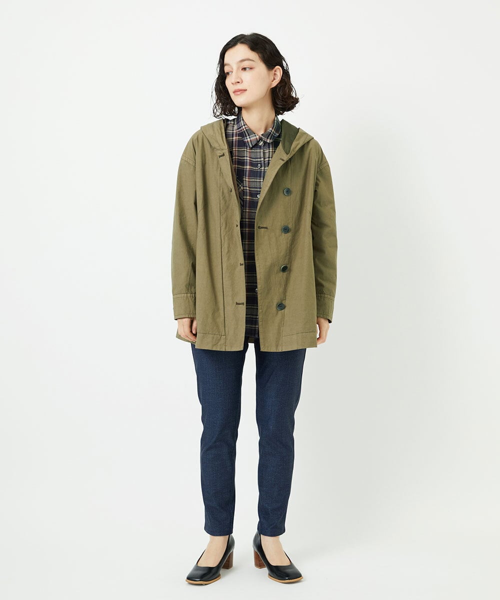 NHDAD01490 GIANNI LO GIUDICE(小さいサイズ)(メゾン ドゥ サンク) コットンタイプライターフーディージャケット ベージュ