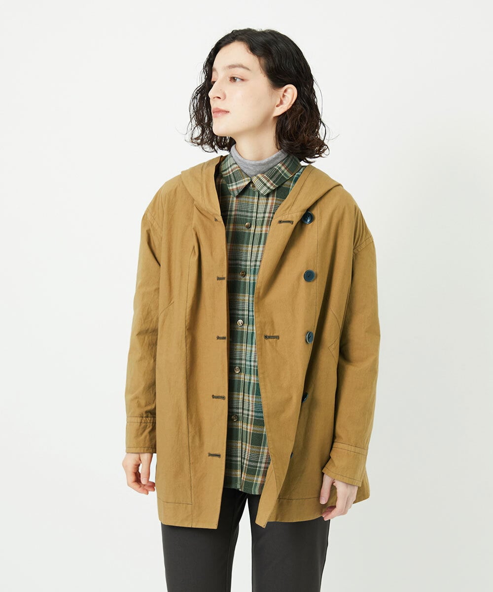 NHDAD01490 GIANNI LO GIUDICE(小さいサイズ)(メゾン ドゥ サンク) コットンタイプライターフーディージャケット ベージュ