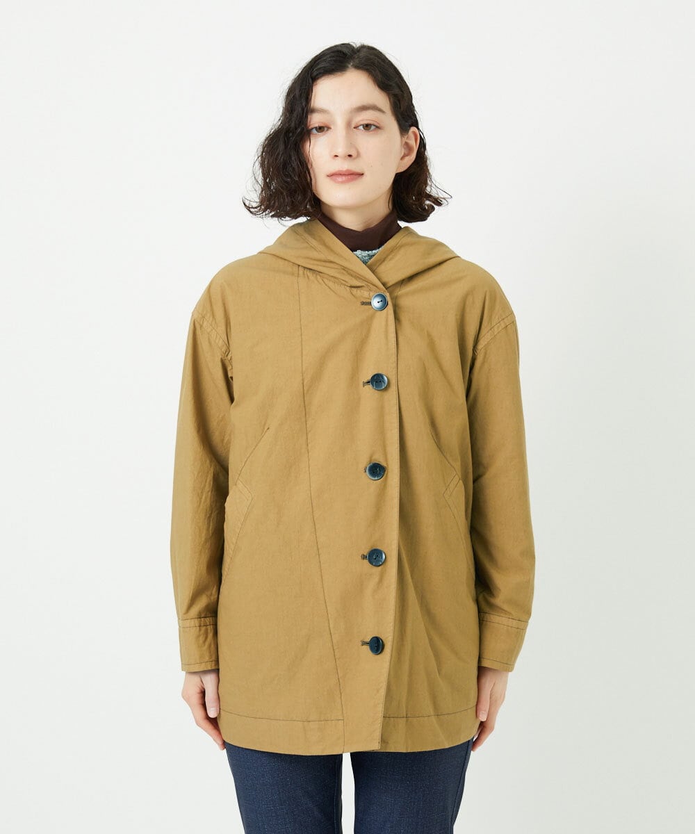 NHDAD01490 GIANNI LO GIUDICE(小さいサイズ)(メゾン ドゥ サンク) コットンタイプライターフーディージャケット ベージュ