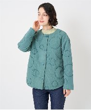 NHDAE20450 GIANNI LO GIUDICE(小さいサイズ)(メゾン ドゥ サンク) ドットキルトノーカラージャケット ライトグリーン