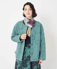 NHDAE20450 GIANNI LO GIUDICE(小さいサイズ)(メゾン ドゥ サンク) ドットキルトノーカラージャケット ライトグリーン