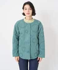 NHDAE20450 GIANNI LO GIUDICE(小さいサイズ)(メゾン ドゥ サンク) ドットキルトノーカラージャケット ライトグリーン