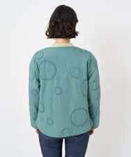 NHDAE20450 GIANNI LO GIUDICE(小さいサイズ)(メゾン ドゥ サンク) ドットキルトノーカラージャケット ライトグリーン