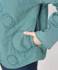 NHDAE20450 GIANNI LO GIUDICE(小さいサイズ)(メゾン ドゥ サンク) ドットキルトノーカラージャケット ライトグリーン