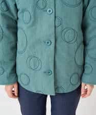 NHDAE20450 GIANNI LO GIUDICE(小さいサイズ)(メゾン ドゥ サンク) ドットキルトノーカラージャケット ライトグリーン