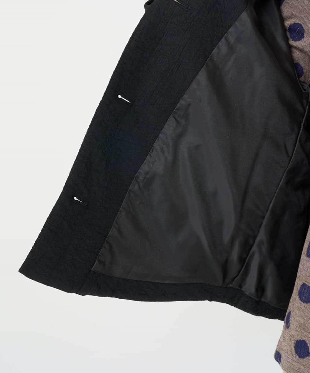 NHDAE20450 GIANNI LO GIUDICE(小さいサイズ)(メゾン ドゥ サンク) ドットキルトノーカラージャケット ライトグリーン