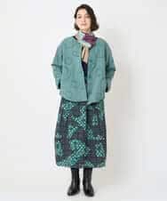 NHDAE20450 GIANNI LO GIUDICE(小さいサイズ)(メゾン ドゥ サンク) ドットキルトノーカラージャケット ライトグリーン