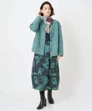 NHDAE20450 GIANNI LO GIUDICE(小さいサイズ)(メゾン ドゥ サンク) ドットキルトノーカラージャケット ライトグリーン