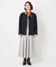 NHDAE20450 GIANNI LO GIUDICE(小さいサイズ)(メゾン ドゥ サンク) ドットキルトノーカラージャケット ライトグリーン