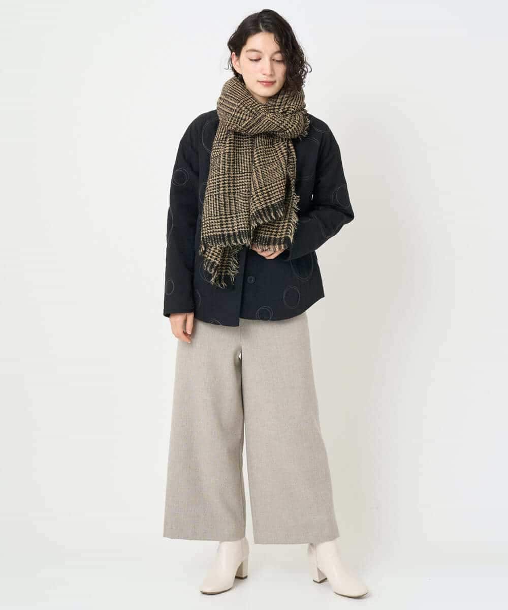 NHDAE20450 GIANNI LO GIUDICE(小さいサイズ)(メゾン ドゥ サンク) ドットキルトノーカラージャケット ライトグリーン