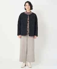 NHDAE20450 GIANNI LO GIUDICE(小さいサイズ)(メゾン ドゥ サンク) ドットキルトノーカラージャケット ライトグリーン