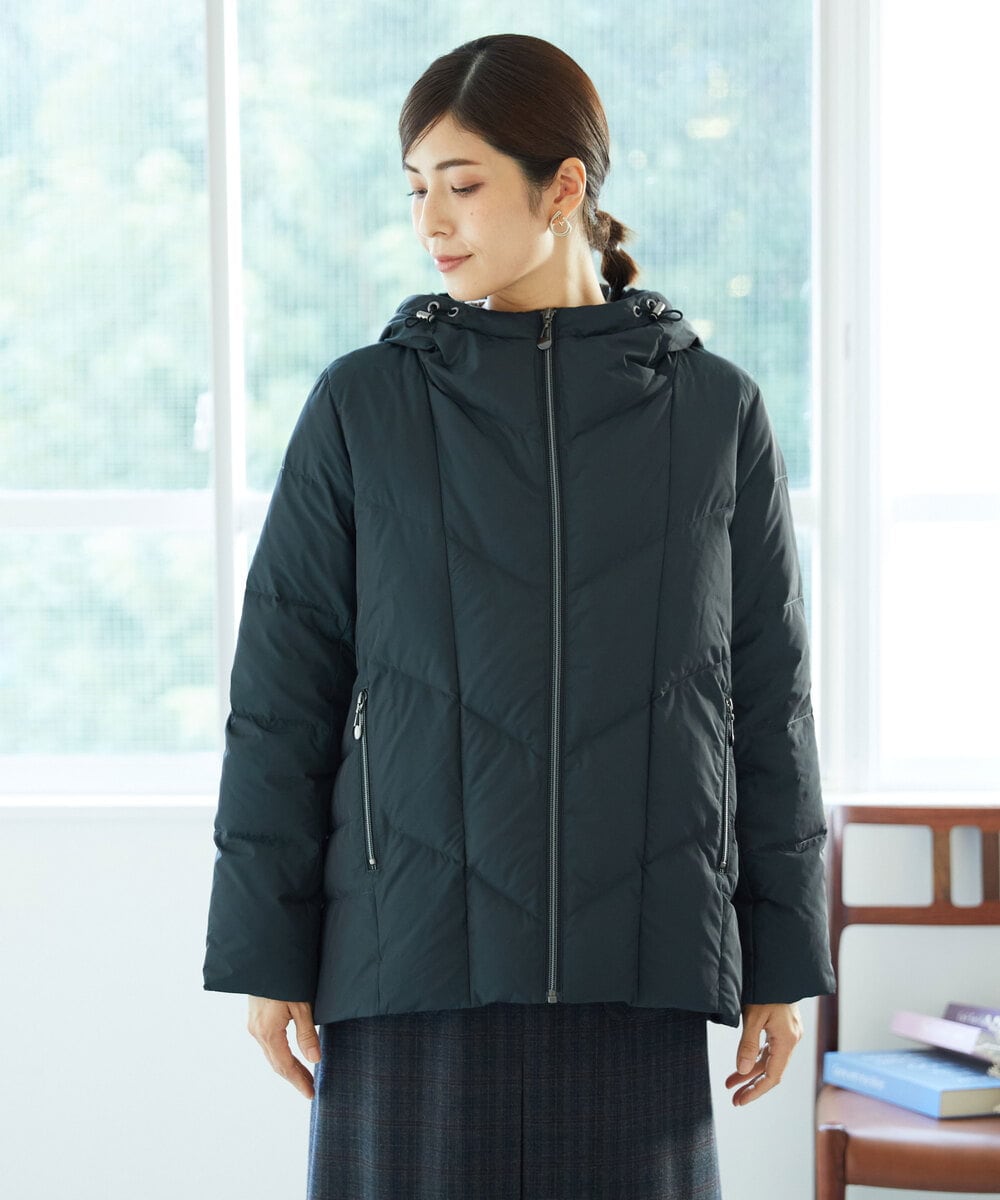 NHDAE31590 GIANNI LO GIUDICE(小さいサイズ)(メゾン ドゥ サンク) タフタメモリーダウンジャケット グリーン