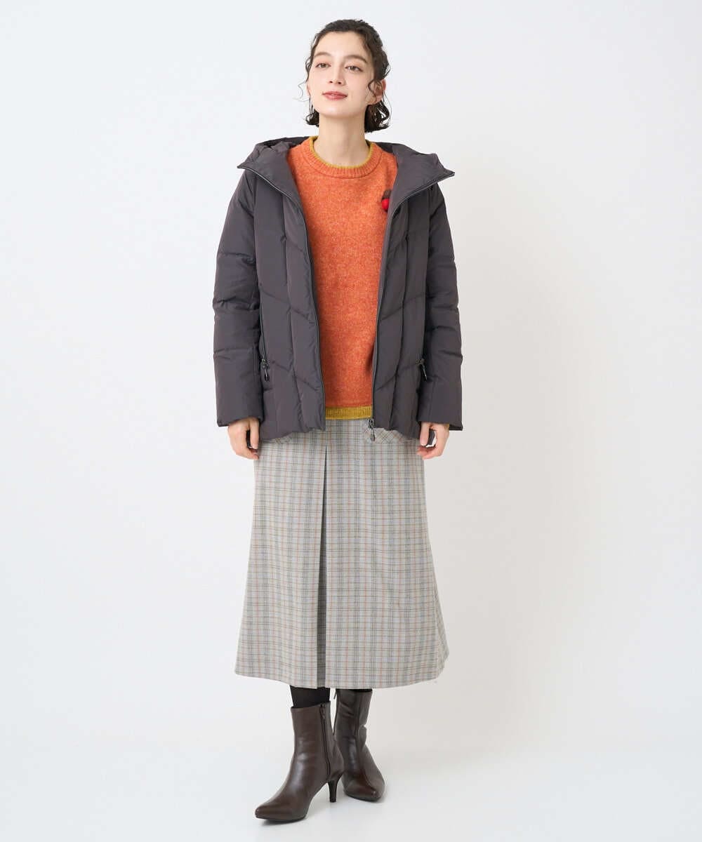 トリイユキ ダウンジャケット シャンパンゴールド 38 レザーライク