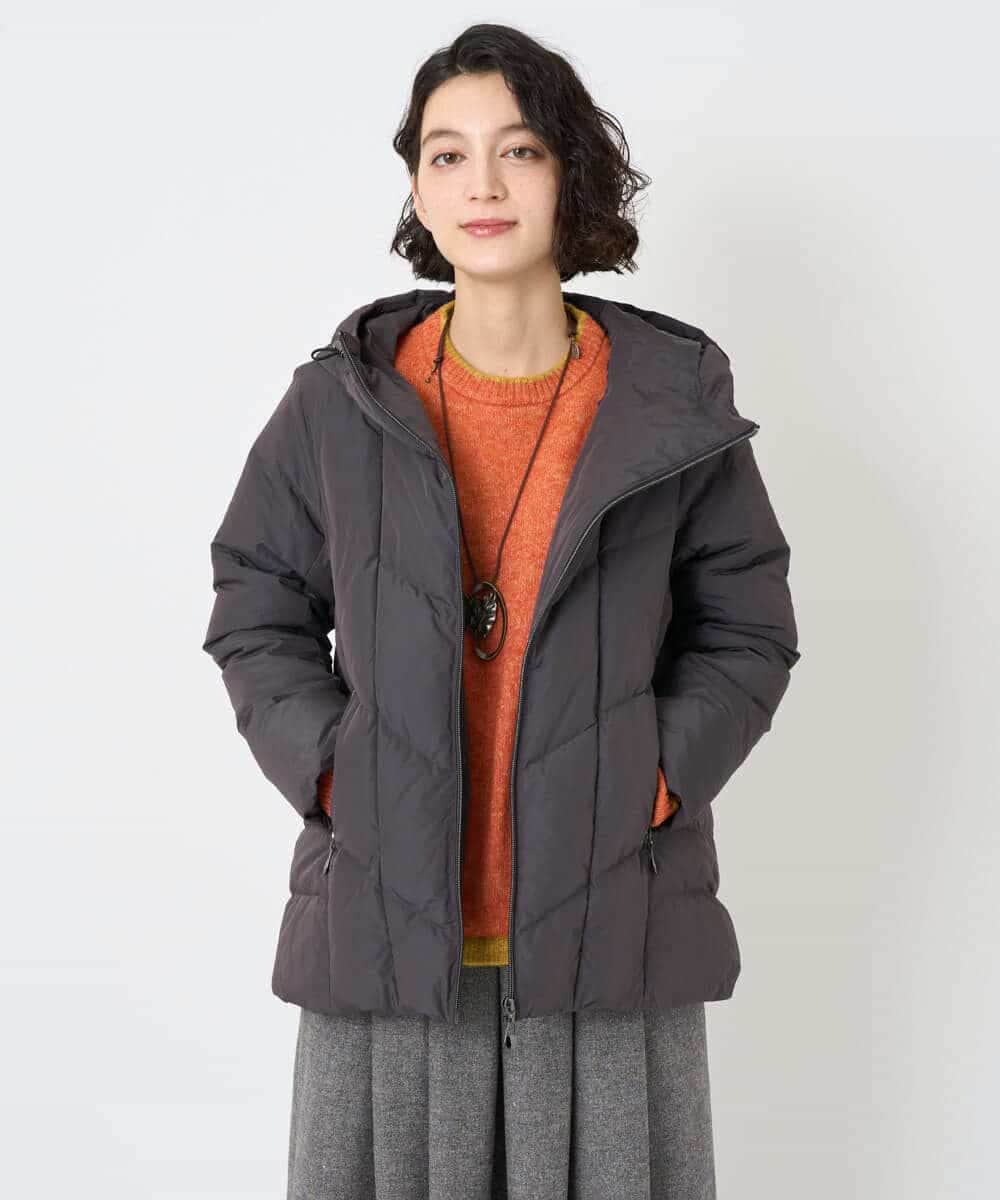 NHDAE31590 GIANNI LO GIUDICE(小さいサイズ)(メゾン ドゥ サンク) タフタメモリーダウンジャケット ダークグリーン