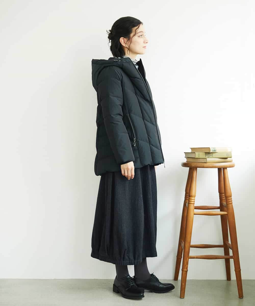 NHDAE31590 GIANNI LO GIUDICE(小さいサイズ)(メゾン ドゥ サンク) タフタメモリーダウンジャケット ダークグリーン