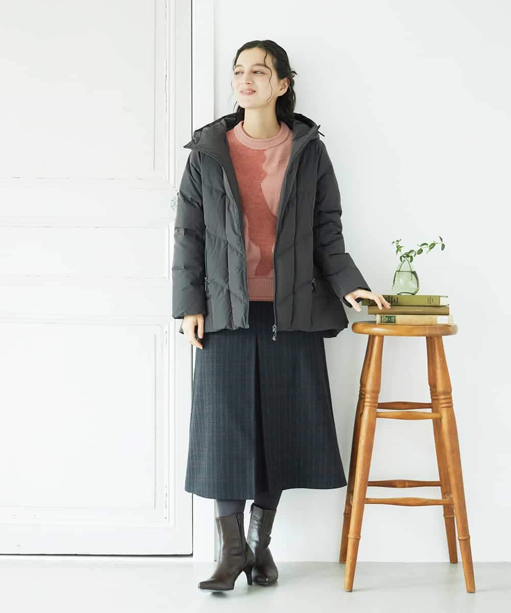 NHDAE31590 GIANNI LO GIUDICE(小さいサイズ)(メゾン ドゥ サンク) タフタメモリーダウンジャケット ダークグリーン