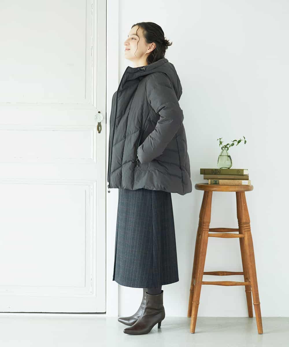 NHDAE31590 GIANNI LO GIUDICE(小さいサイズ)(メゾン ドゥ サンク) タフタメモリーダウンジャケット ダークグリーン