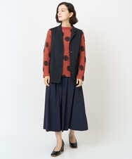 NHDAF83260 GIANNI LO GIUDICE(小さいサイズ)(メゾン ドゥ サンク) ナイロンストレッチテーラードカラージレ ブルー