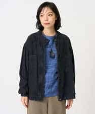 NHDAH37360 GIANNI LO GIUDICE(小さいサイズ)(メゾン ドゥ サンク) テンセルデニムヴィンテージブルゾン ダークグレー
